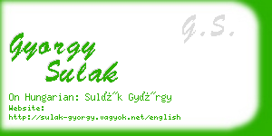 gyorgy sulak business card